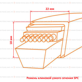 Ремень клиновой SPC узкий